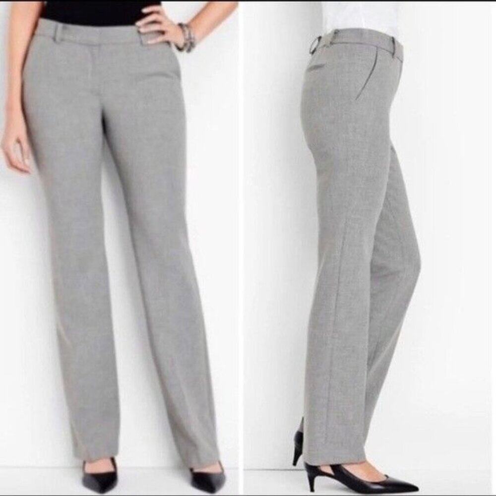 Talbots · Size 6 · Freeport Straight Leg · Poly Viscose Blend Trousers · Gray